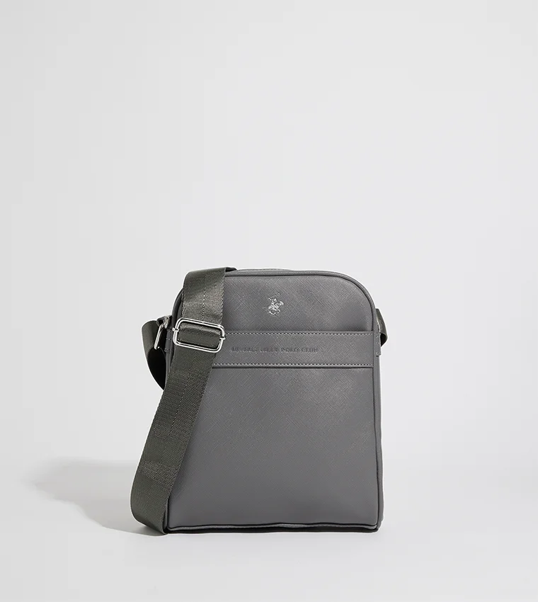 BEVERLY HILLS POLO CLUB Logo Detail Zippered Reporter Bag