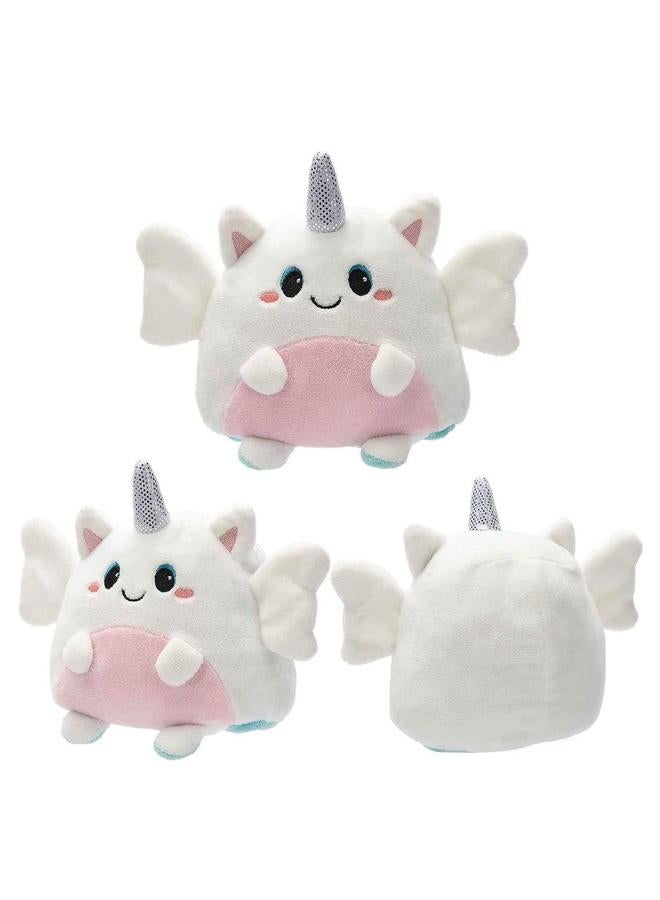 Reversible Plush 6 inches Plushies Unicorn Cute Mood Plushie Stuffed for Adult Kids Girl Boy Gift White Blue - Image 2