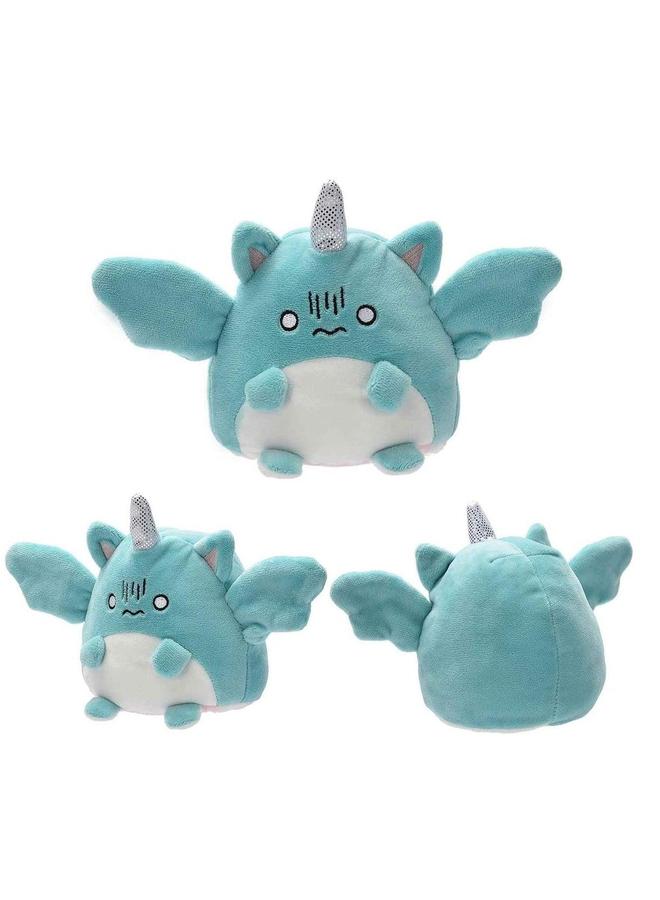 Reversible Plush 6 inches Plushies Unicorn Cute Mood Plushie Stuffed for Adult Kids Girl Boy Gift White Blue - Image 3