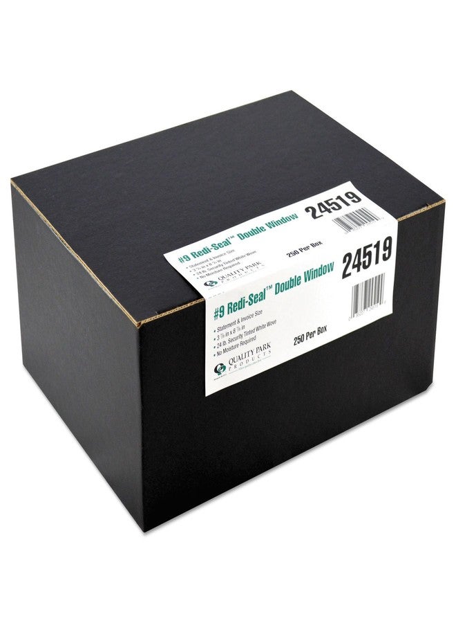 Quality Park #9 SFI Double Window Envelopes, Redi-Seal, White Wove, 250 per Pack, (24519) - Image 2