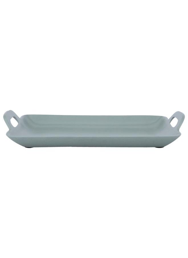 Alsaif Painted Iron Serving Topper 36 X 22.5 X 3.5 Cm Rectangle Light Green  - Image 2