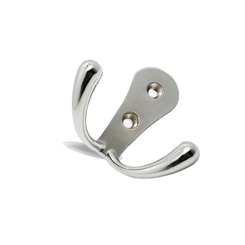 Volo VOLO 2 Pin Cloth Hanger Hook Set Silver Pack of 4  - Image 4