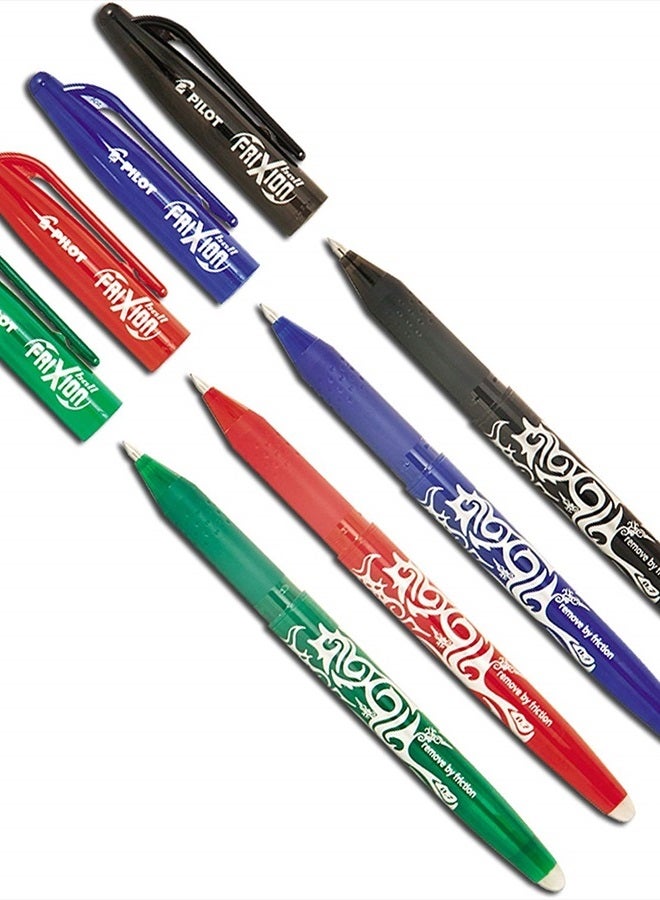 Unbekannt Pilot Pen Frixion Erasable Rollerball Pen (Pack of 4) Assorted Colours - Image 1