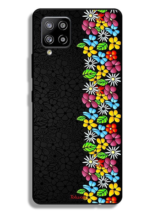 Tolwak Samsung Galaxy M42 5G Protective Case Cover Flowers Line - Image 1