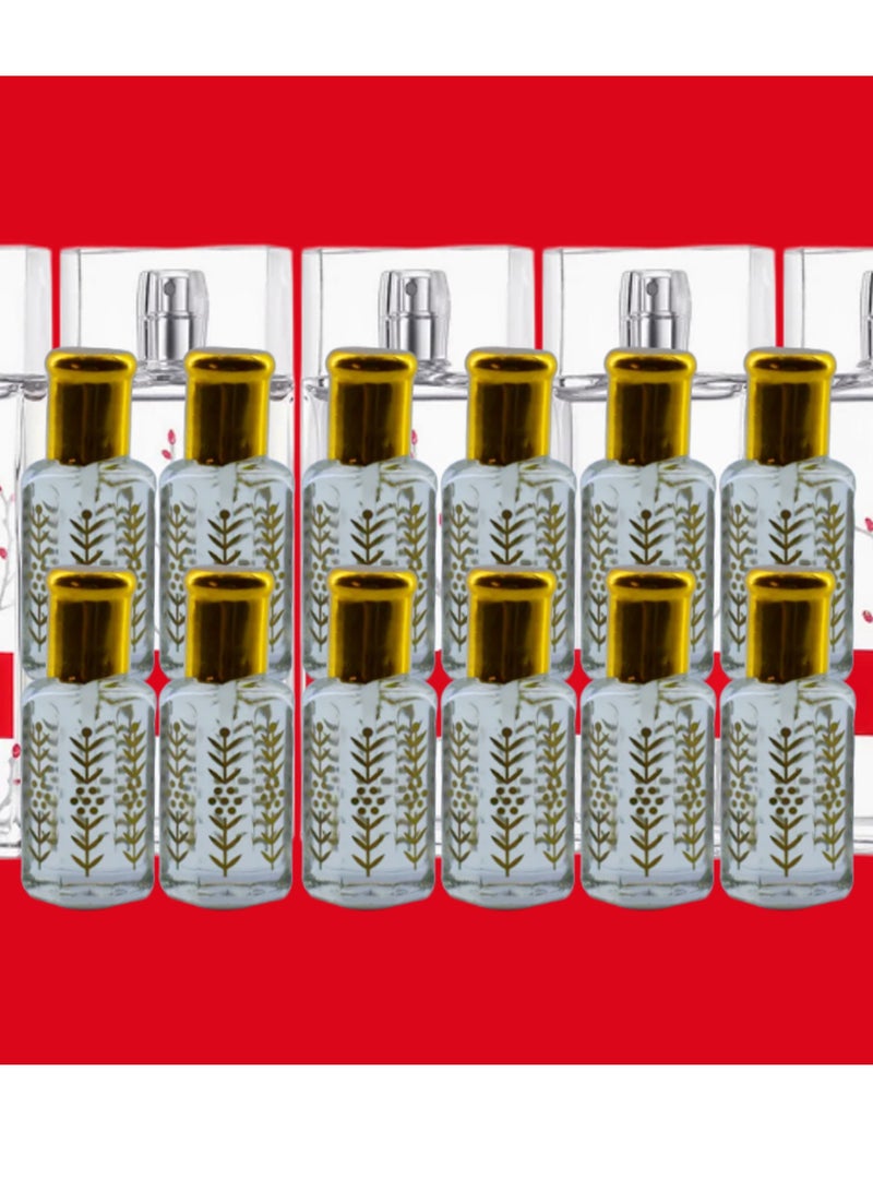 12 قطع زيت عطري ان ريد نسائي الشفاف الأصلي 12مل