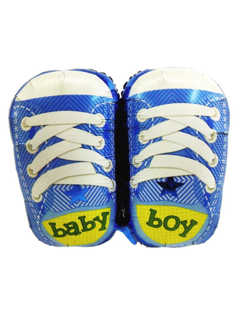 PARTY FUN Blue Color Shoe Foil Balloon 30" 1pcs/card  - Image 1