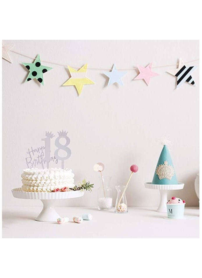 KASTWAVE - Happy Birthday Cake Topper Acrylic Numbers 0-9 Crown Cake Topper and Silver Acrylic Happy Birthday Cake Toppers, for Wedding Anniversary or Birthday Party Decorations, Set of 11 - Image 1