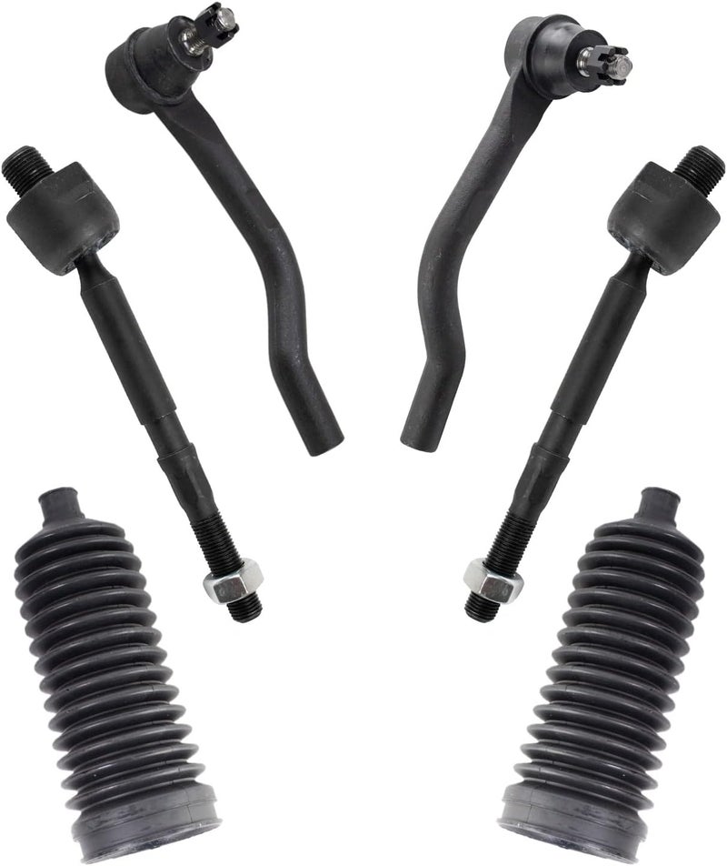 TRQ Inner & Outer Tie Rods & Boots Set for Honda Civic - Image 1