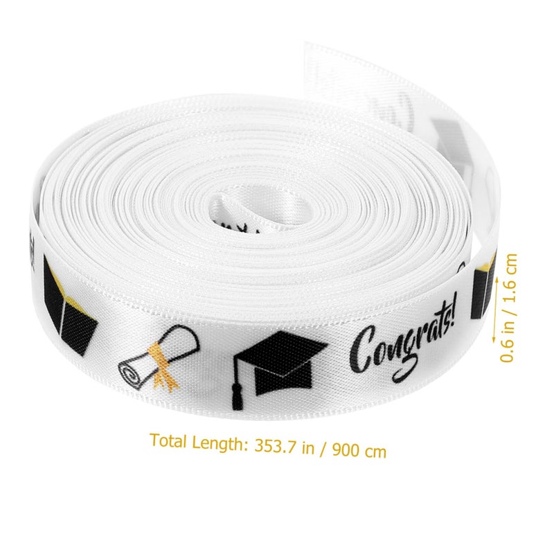 Gold Graduation Ribbon 1 Roll for Gift Wrapping Crafts Parties and Celebrations - Image 3