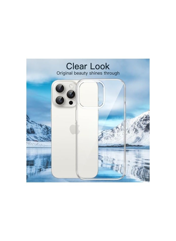 JETech Case for iPhone 15 Pro Max 6.7-Inch, Soft TPU Transparent Slim Protective Phone Cover with Shock-Absorption, Support Wireless Charging (Clear) - Image 4