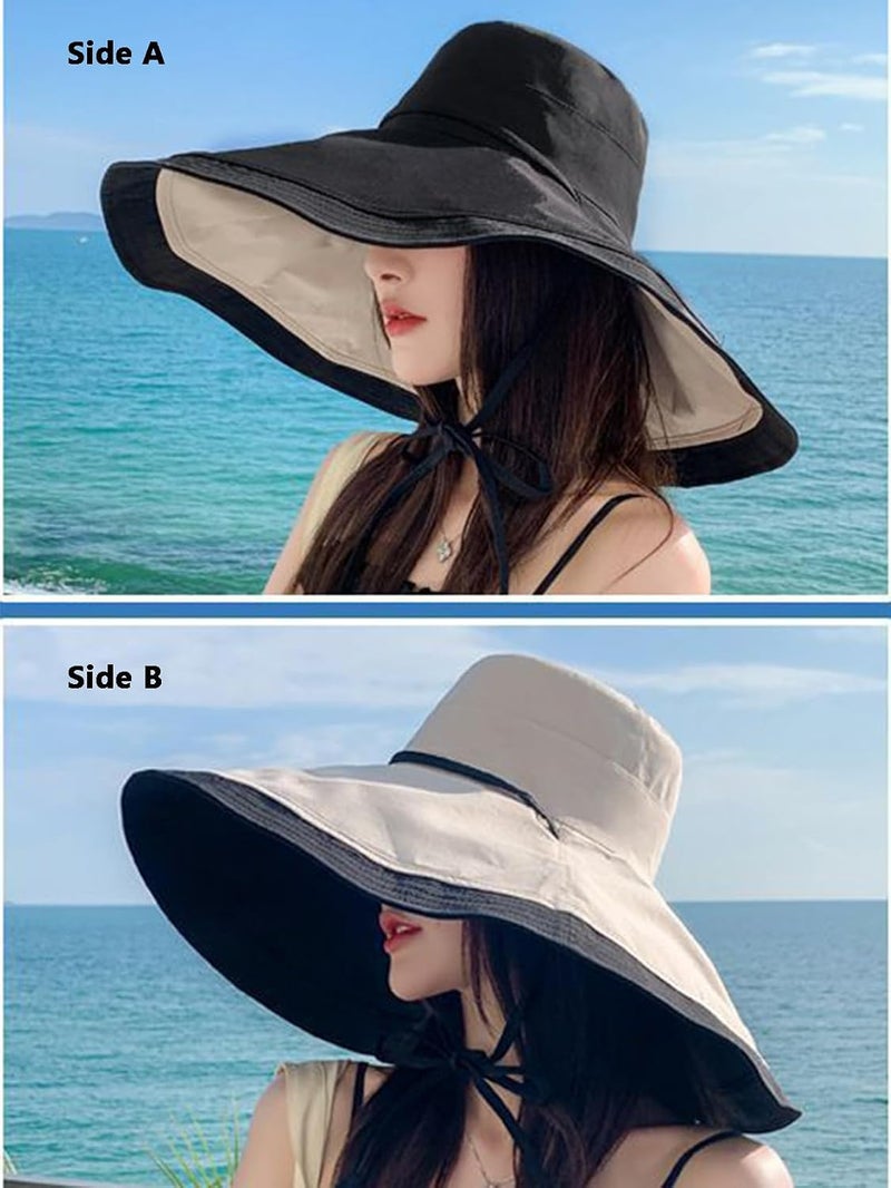 Vikodah Super-Wide-Brim-Sun-Hat-for-Men-and-Women Outdoor Reversible Bucket UV-Protection Safari-Boonie-Hats - Image 2