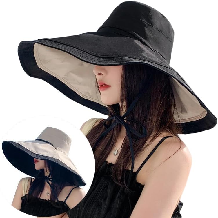 Vikodah Super-Wide-Brim-Sun-Hat-for-Men-and-Women Outdoor Reversible Bucket UV-Protection Safari-Boonie-Hats - Image 1