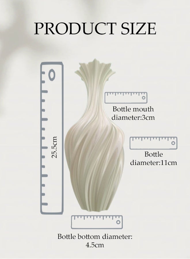 DUNISO Antique Ceramic Vase 3D Printed Abstract Retro Flower Arrangement Decoration Ornament Geometric Design Decorative Flowers Vase for Home Decor, Living Room, Entryway, Wedding - Image 4