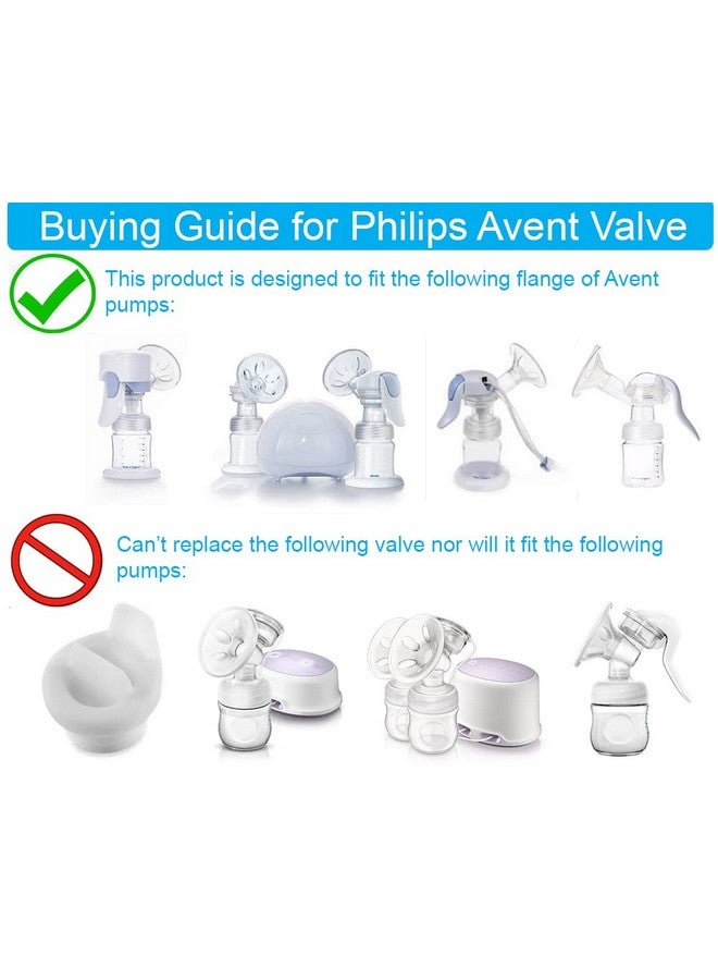 Maymom Pump Valves Compatible with Philips Avent ISIS Breast Pumps; Duckbills to Replace Philips Avent Valves (aka Avent Duckbills, Philips Valves or Avent ISIS Valves); Not for Comfort Pump. 4 PC; - Image 1