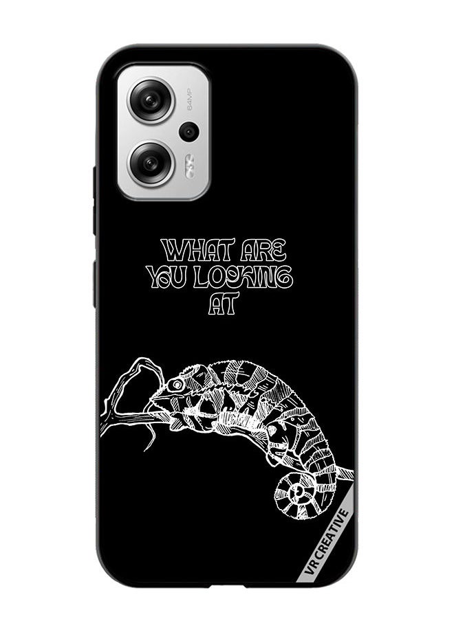 Protective Case Cover For Xiaomi Redmi Note 11T Pro Sleeping Chameleon Design Multicolour