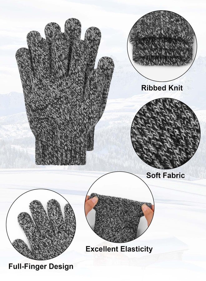 Cooraby 3 Pairs Kid's Winter Magic Gloves Thicken Knitted Warm Gloves Children Stretchy Unisex Gloves for Boy Girl - Image 3