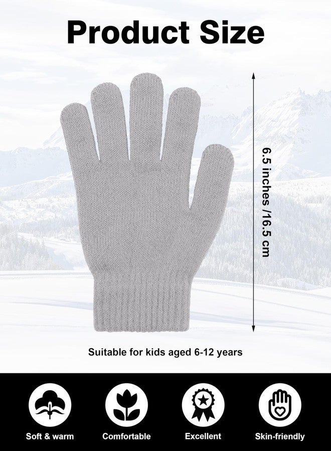 Cooraby 3 Pairs Kid's Winter Magic Gloves Thicken Knitted Warm Gloves Children Stretchy Unisex Gloves for Boy Girl - Image 2