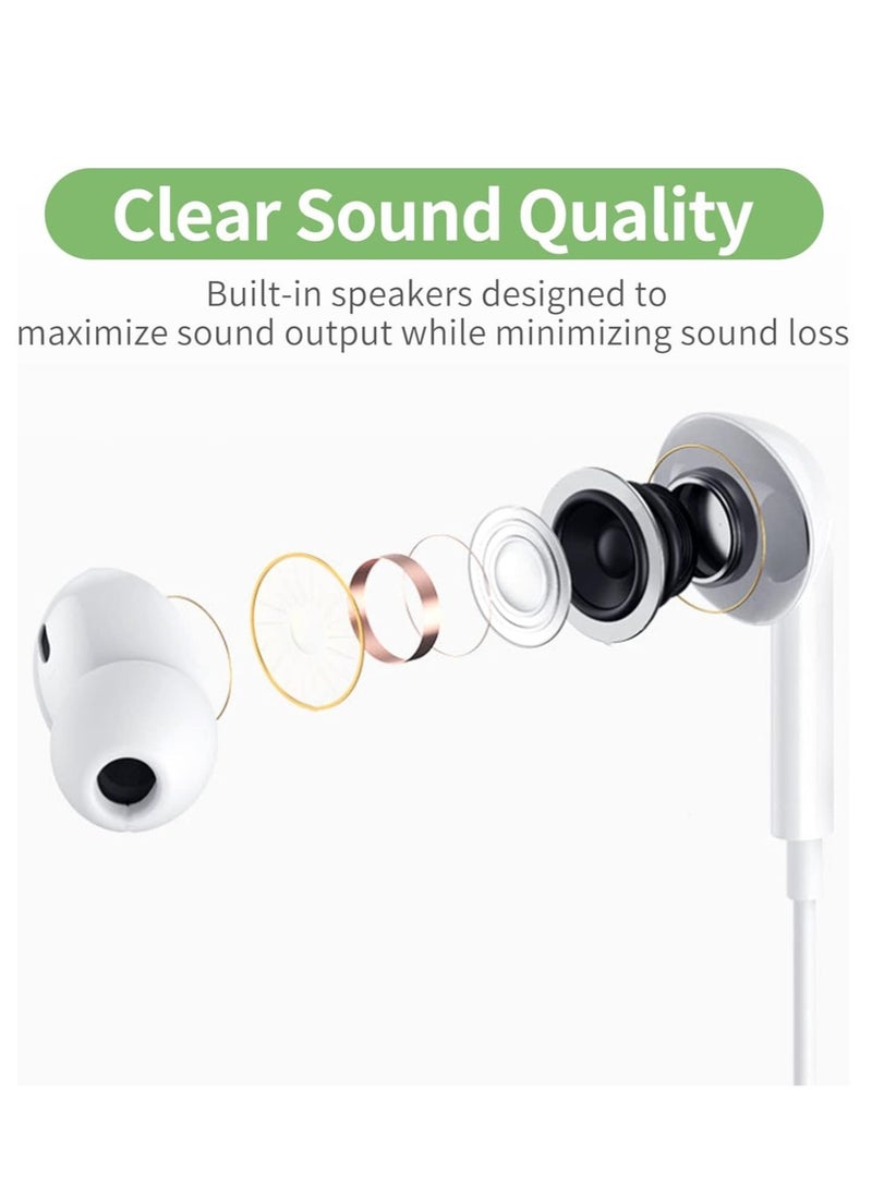 USB C Headphone, Type C Earbuds Wired Earphones with Microphone and Volume Control,in-Ear Earbud Noise Isolating for Google Pixel Oneplus Samsung Galaxy iPad Pro and MacBook