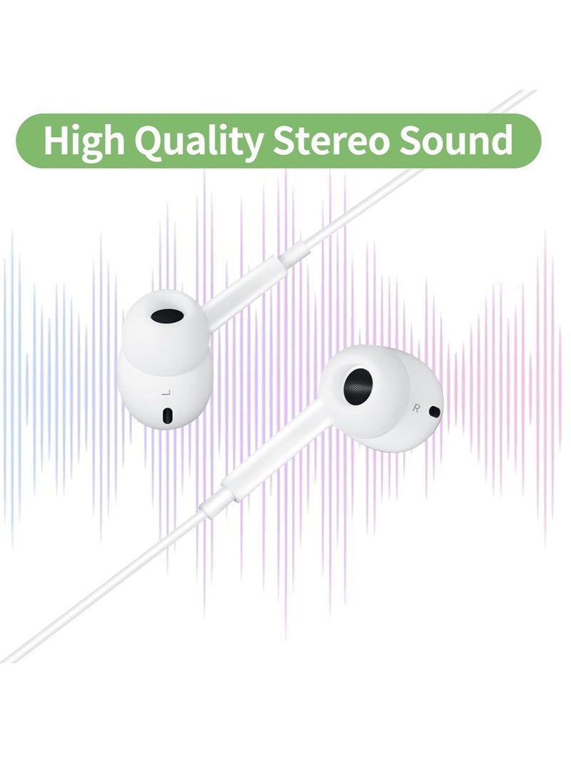 USB C Headphone, Type C Earbuds Wired Earphones with Microphone and Volume Control,in-Ear Earbud Noise Isolating for Google Pixel Oneplus Samsung Galaxy iPad Pro and MacBook