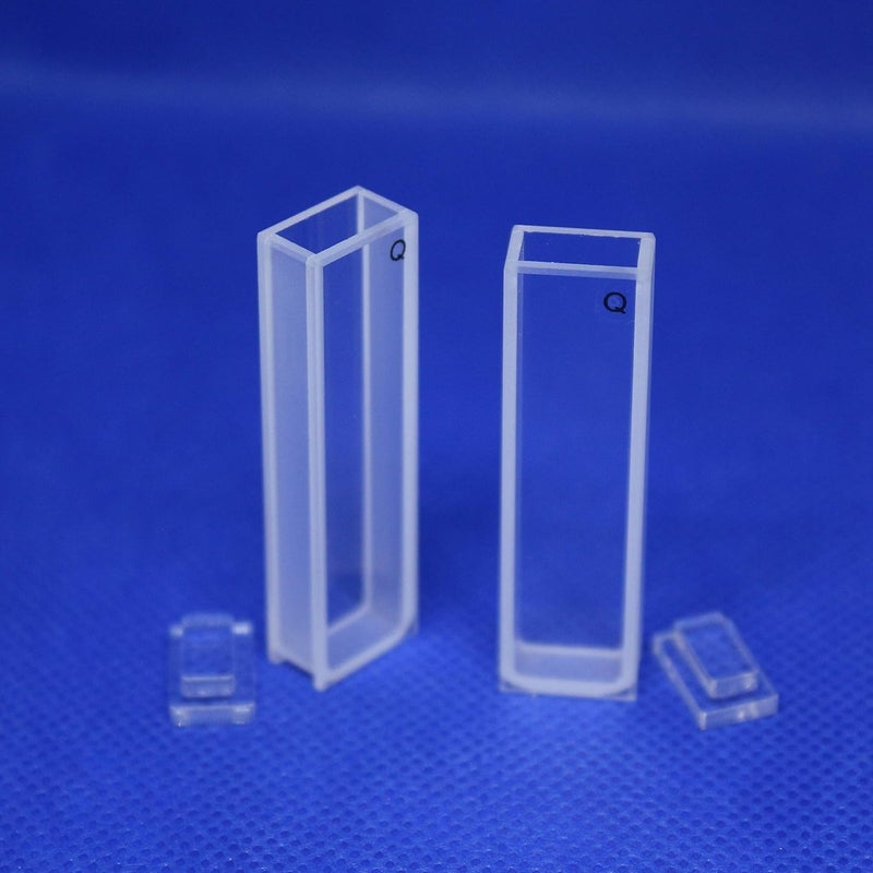 LAB4US Store UV Quartz 5mm Cuvette for Spectrophotometer (2pcs) Quartz Cuvette/Cell 5mm(Pathlength: 5mm; Volume: 1.7ml; Spectral Range: 190-2500 nm) - Image 1