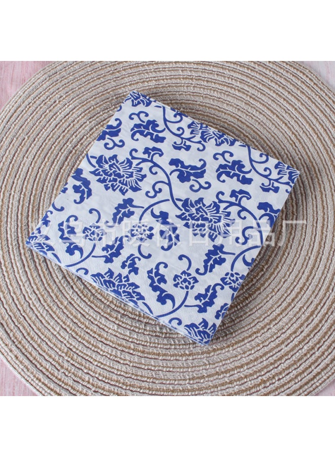 Printed Square Paper Party Decoration Vintage Napkin Household Napkin Western Restaurant Holiday Tableware Paper Towel-Color:Monochrome Printing-Specifications:Gold Color 8-20 Pictures - Image 4