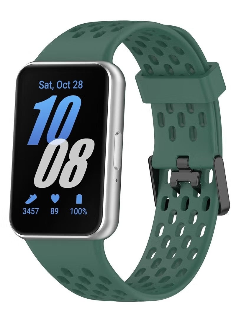 3 Pcs Silicone Sports Strap for Samsung Galaxy fit 3 Replacement Wristbands (Black+Blue+Green) - Image 3