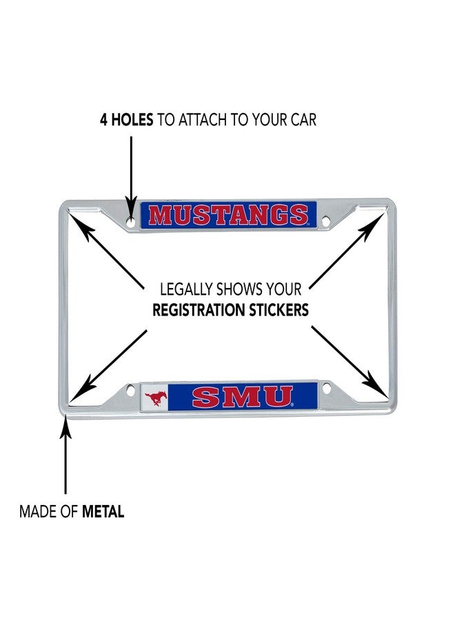 Desert Cactus Southern Methodist University SMU Mustangs Car Accessories Metal License Plate Frame and Tag Holder for Front or Rear of Car (Mascot) - Image 5
