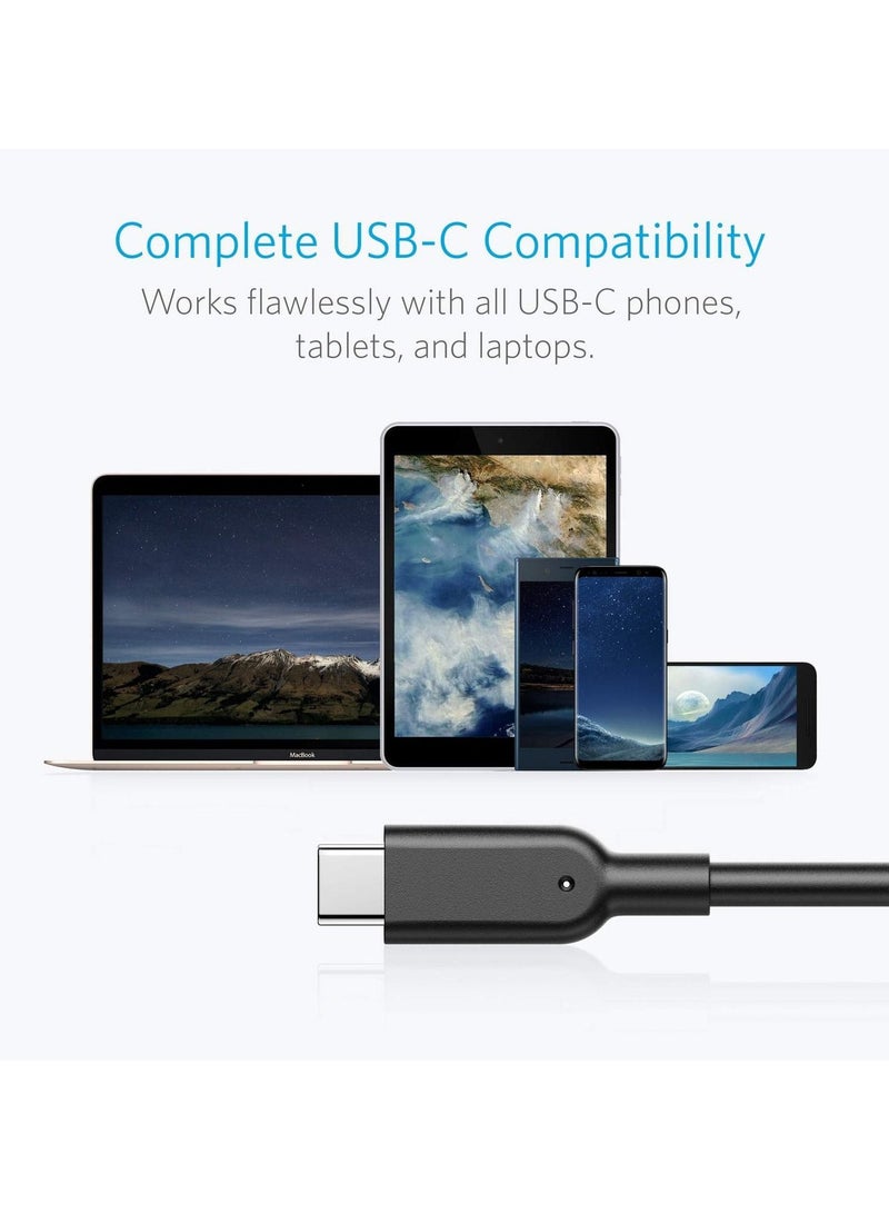 سيلي كابل شحن سريع ونقل بيانات USB-C إلى USB-A، 15 واط، 1 متر، أسود - Image 4