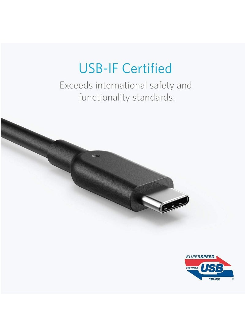 سيلي كابل شحن سريع ونقل بيانات USB-C إلى USB-A، 15 واط، 1 متر، أسود - Image 5