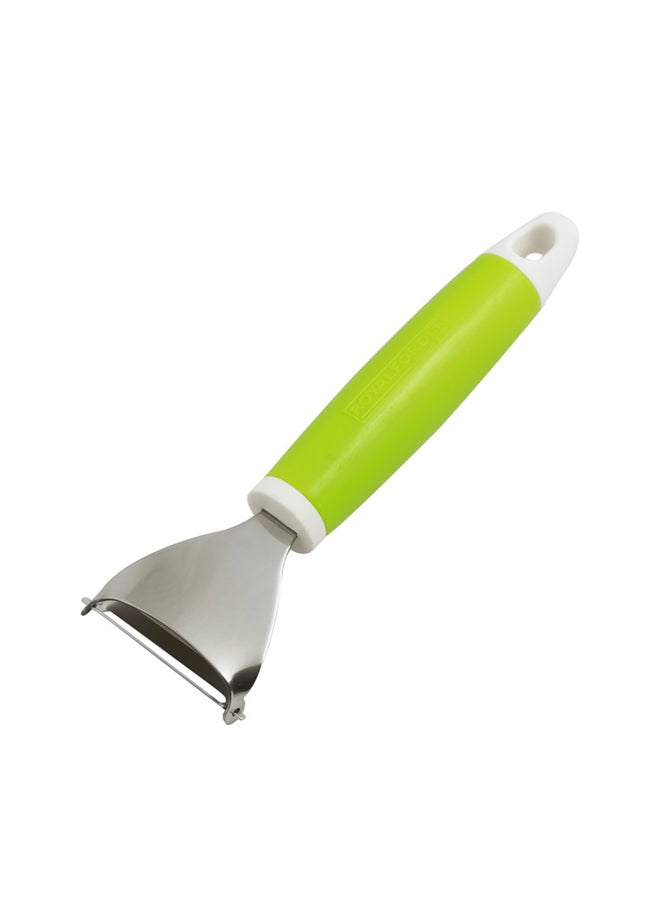 Royalford Triangle Peeler Stainless Steel +Abs 19X5.8Cm Dishwasher Safe Silver With Green Handle - Image 2