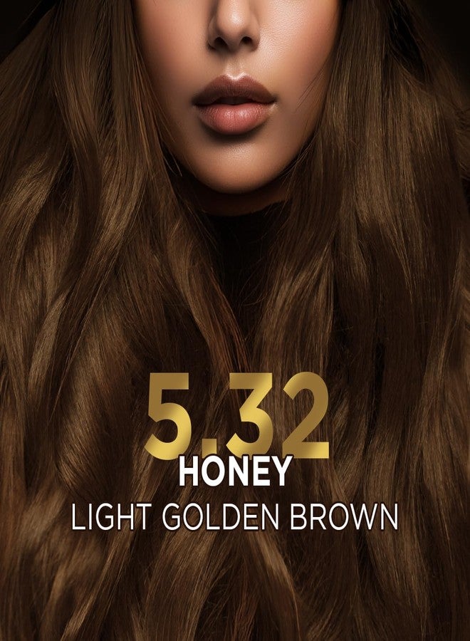 BBLUNT Salon Secret High Shine Conditioning Hair Colour With MaliPeptide BondTech™ to reduce breakage| Honey Light Golden Brown 5.32 | No Ammonia 100% Grey Coverage | Long Lasting Colour |Salon at home - Image 3