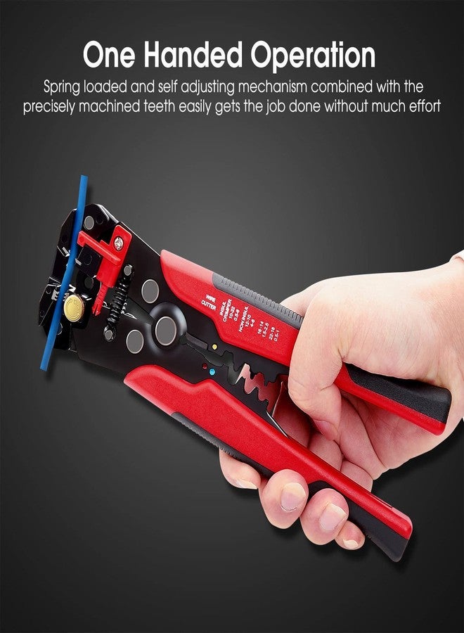 LSLANSOON 3 in 1 Self-Adjusting Wire Stripper Cutter, Wire Crimping Tool Wire Pliers for Wire Stripping, Cutting, Crimping 10-24 AWG (0.2-6.0mm²) - Image 3