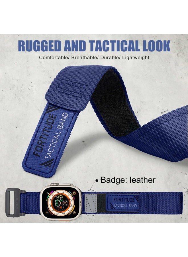 Ritche Nylon Rugged Apple Watch Band, Black, 42mm - Image 2