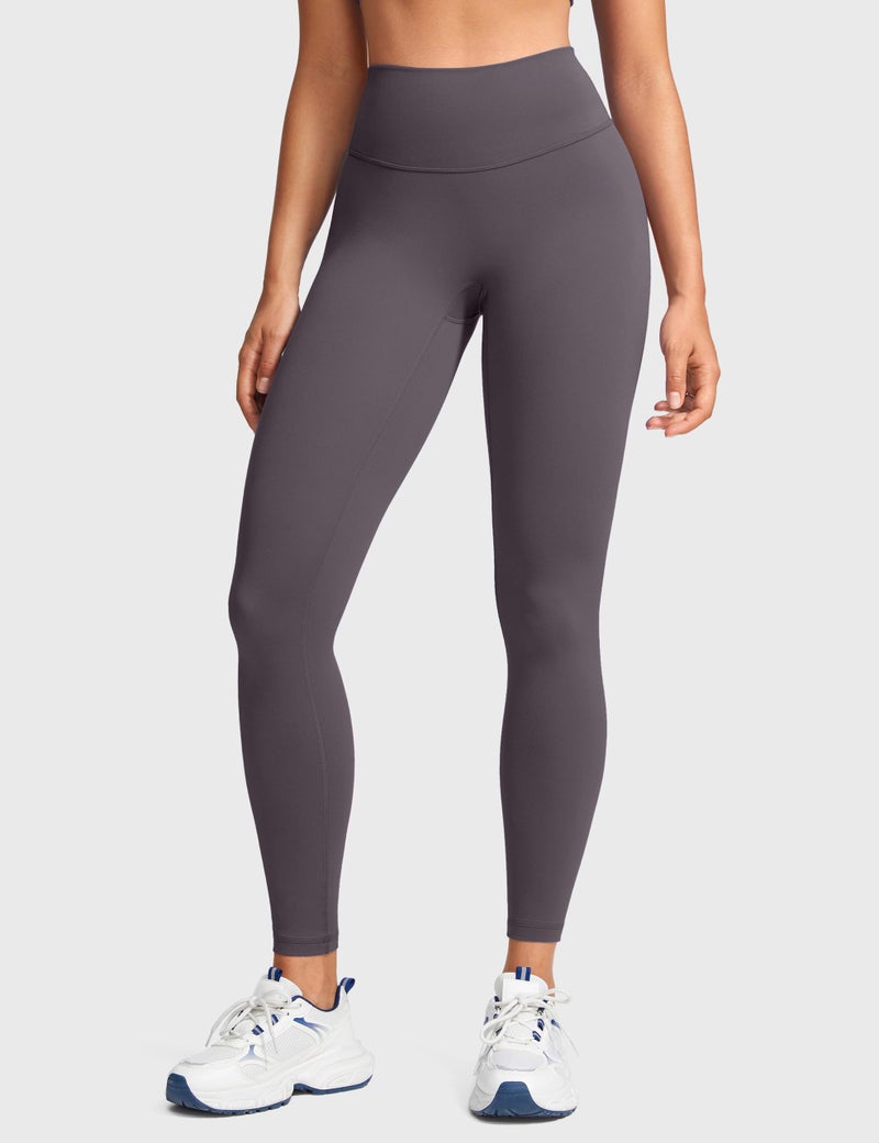 INGIA Womens High Waist No Front Seam Scrunch Butt Leggings Workouts 25 Inches V-Back Scrunch Booty Gym Yoga Pants Tornado Grey X-Small - Image 2