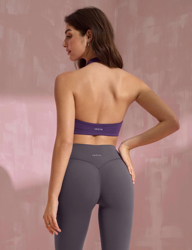 INGIA Womens High Waist No Front Seam Scrunch Butt Leggings Workouts 25 Inches V-Back Scrunch Booty Gym Yoga Pants Tornado Grey X-Small - Image 5