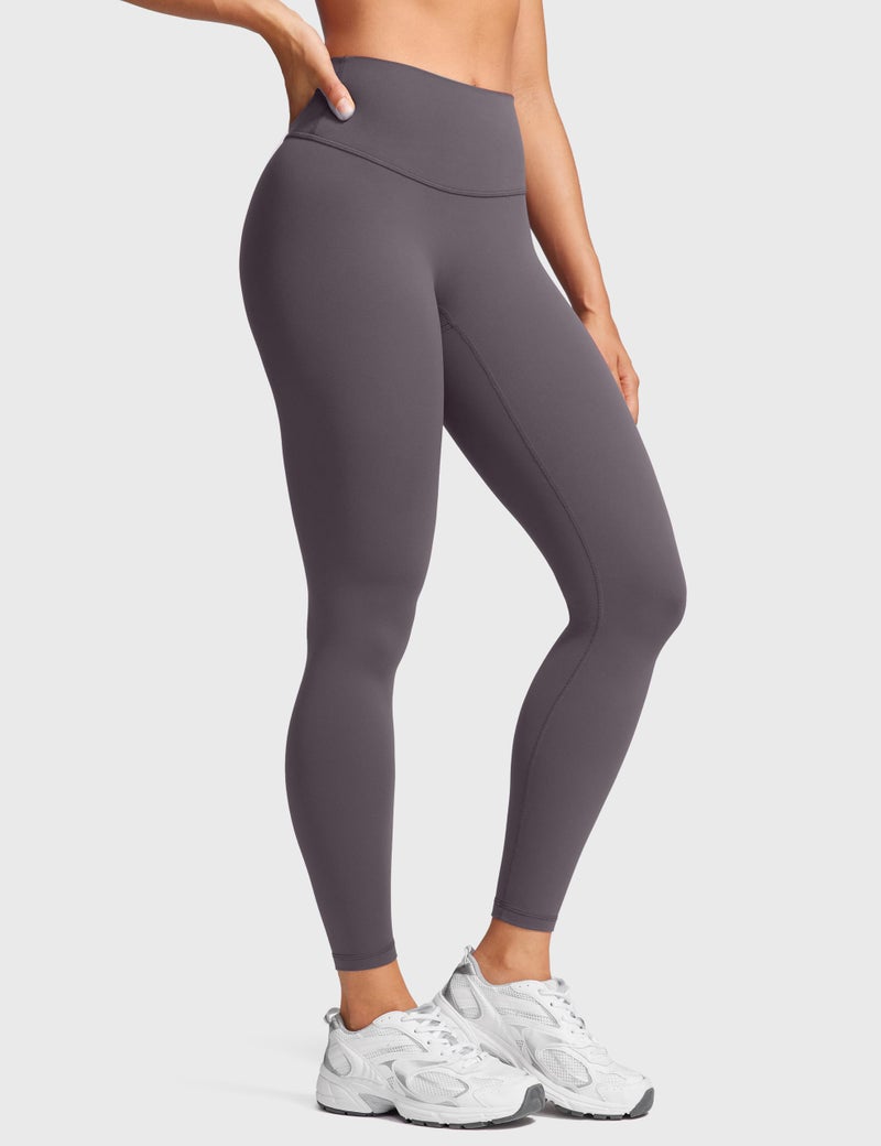 INGIA Womens High Waist No Front Seam Scrunch Butt Leggings Workouts 25 Inches V-Back Scrunch Booty Gym Yoga Pants Tornado Grey X-Small - Image 4