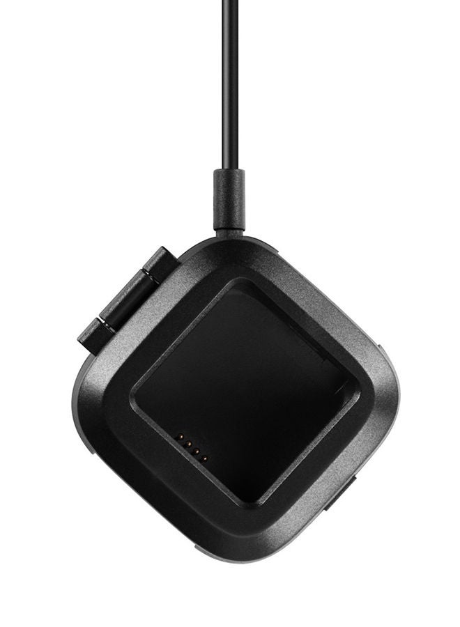 NIBEMINENT 2-In-1 USB Charging Dock Station Cable For Fitbit Versa Black - Image 2