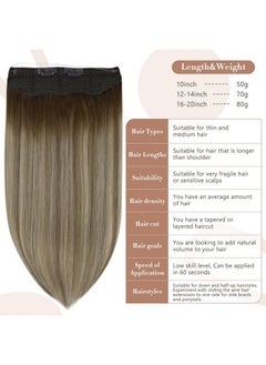 Fshine Secret Extensions Human Hair Invisible Wire Hair Extensions 16Inch Wire Layered Clip In Hair Extensions Human Hair Dark Brown To Ash Brown And Blonde 80Grams Human Hair Clip In Extensions  - Image 5