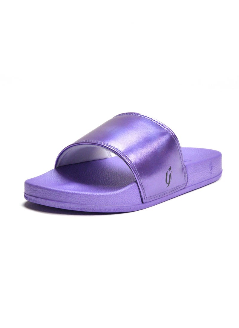 Uji - Shiny Upper Padding slide slipper For Women - Image 1