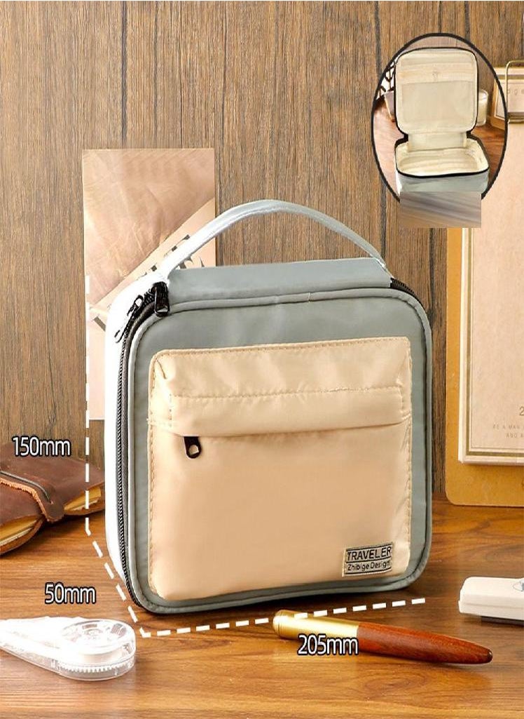Eckek - Large Capacity Pencil Bag Desktop Organizer Stationery Bag Fashion   Office - Image 1