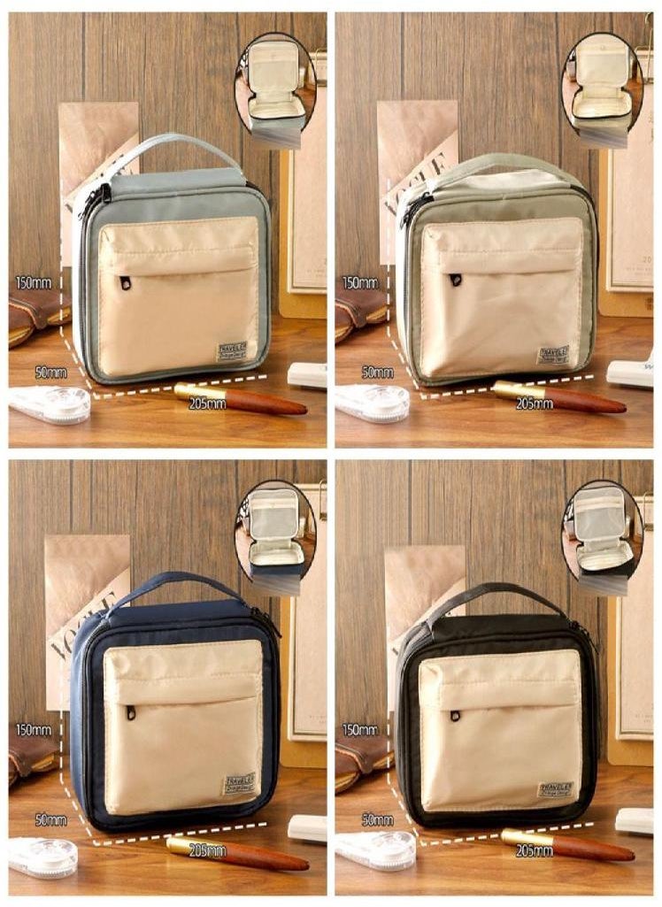 Eckek - Large Capacity Pencil Bag Desktop Organizer Stationery Bag Fashion   Office - Image 1