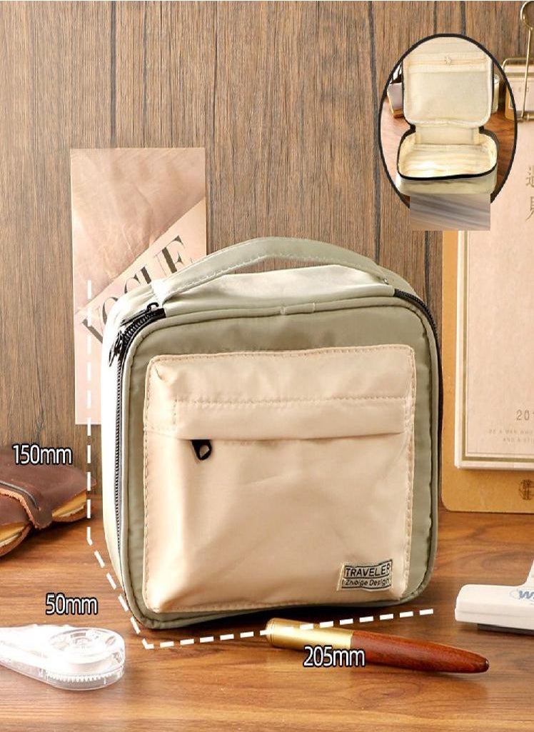 Eckek - Large Capacity Pencil Bag Desktop Organizer Stationery Bag Fashion   Office - Image 1