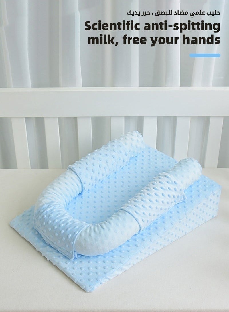 ميكسد وسادة الرضاعة الطبيعية للرضاعة الطبيعية، وسادة دعم الرضاعة للرضيع، وسادة دعم الرضاعة للرضع، وسادة نوم الطفل، حصيرة منحدر لمنع الرضاعة، كرسي استرخاء متعدد الوظائف مضاد للارتجاع - Image 2