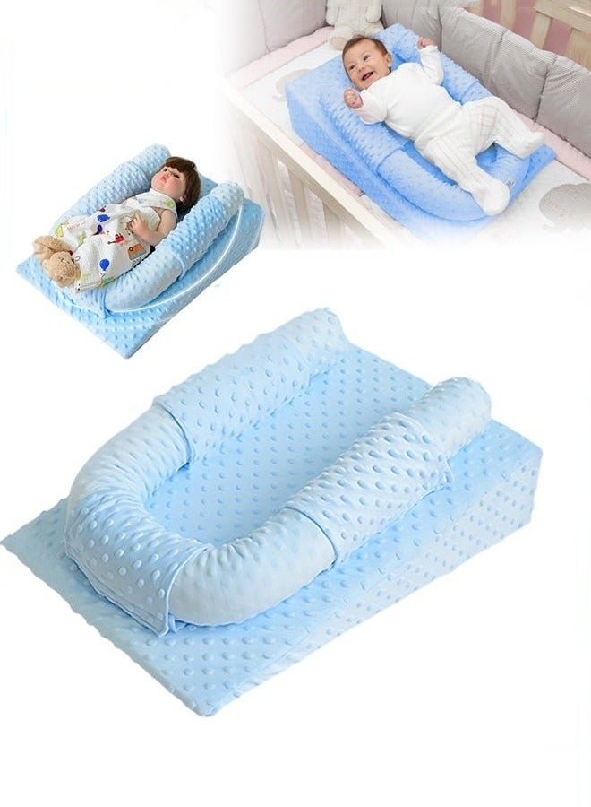 ميكسد وسادة الرضاعة الطبيعية للرضاعة الطبيعية، وسادة دعم الرضاعة للرضيع، وسادة دعم الرضاعة للرضع، وسادة نوم الطفل، حصيرة منحدر لمنع الرضاعة، كرسي استرخاء متعدد الوظائف مضاد للارتجاع - Image 1