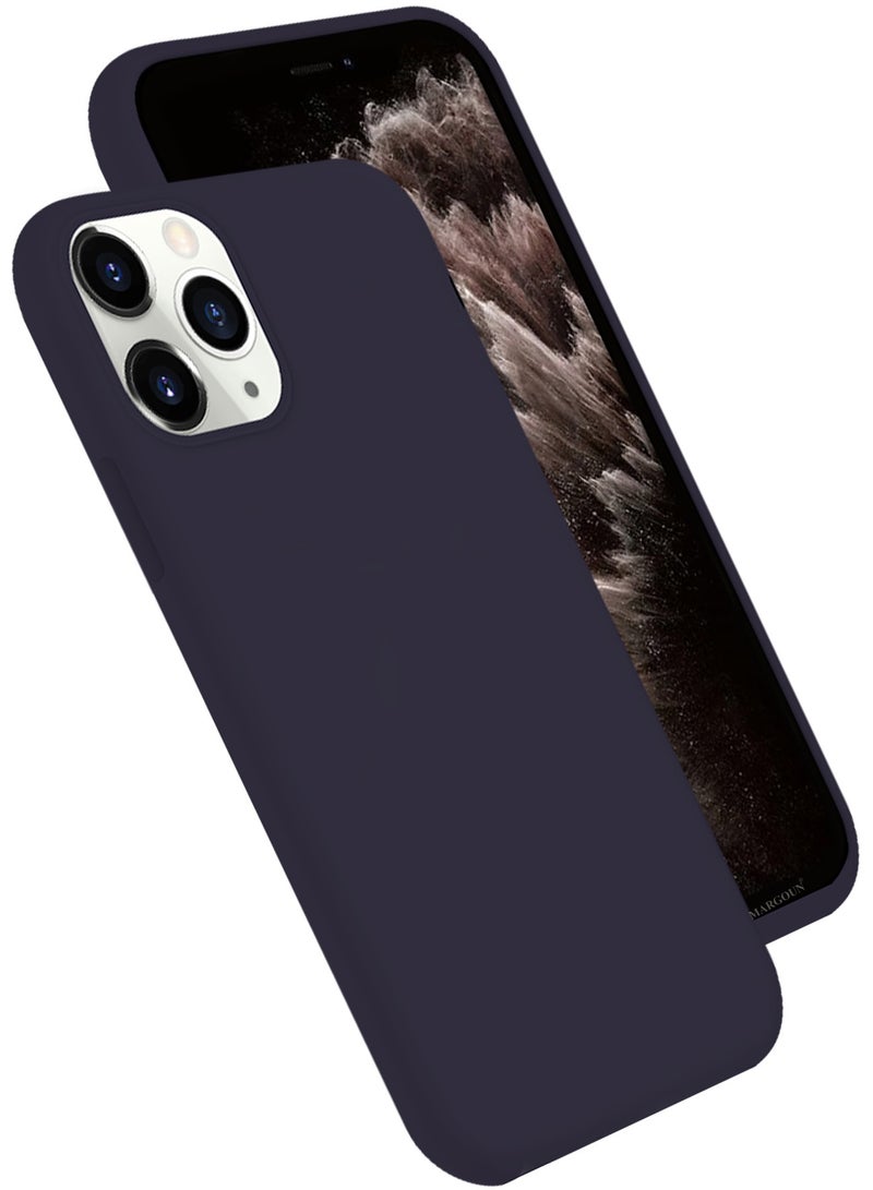 CATANES Soft Silky Silicone Case Cover for Apple iPhone 11 Pro Max - Full Body Protection - Dark Purple - Image 2