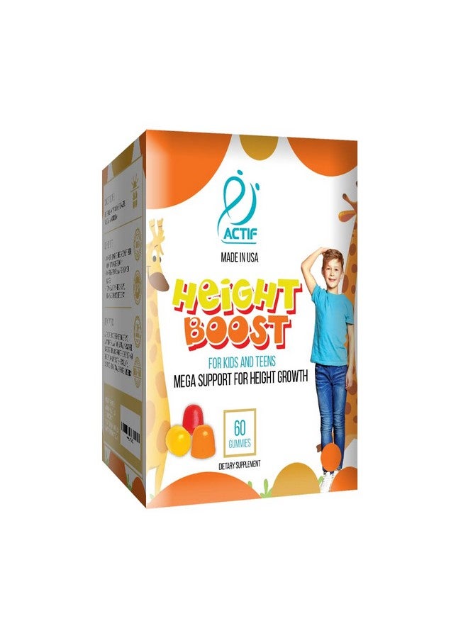 Actif Height Boost Mega Support for Height Growth with 10+ Factors, Height Supplement for Kids and Teens, 60 Gummies, Strawberry Flavor, Get Tall Fast Formula - Image 3