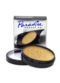 mehron Mehron Makeup Paradise Makeup AQ Pro Size | Stage & Screen, Face & Body Painting, Special FX, Beauty, Cosplay, and Halloween | Water Activated Face Paint & Body Paint 1.4 oz (40 g) (Metallic Gold)  - Image 1