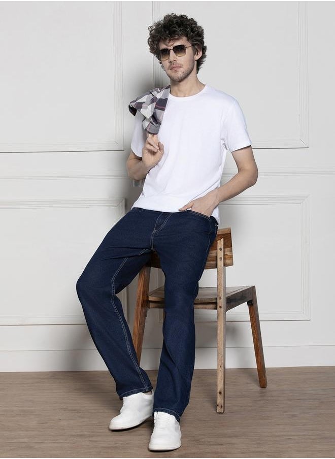 Dennis Lingo Men’s Dark Blue Relaxed Fit Jeans  - Image 1