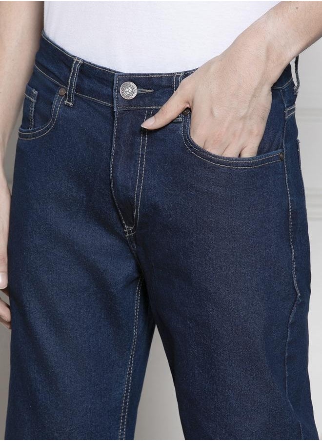 Dennis Lingo Men’s Dark Blue Relaxed Fit Jeans  - Image 2