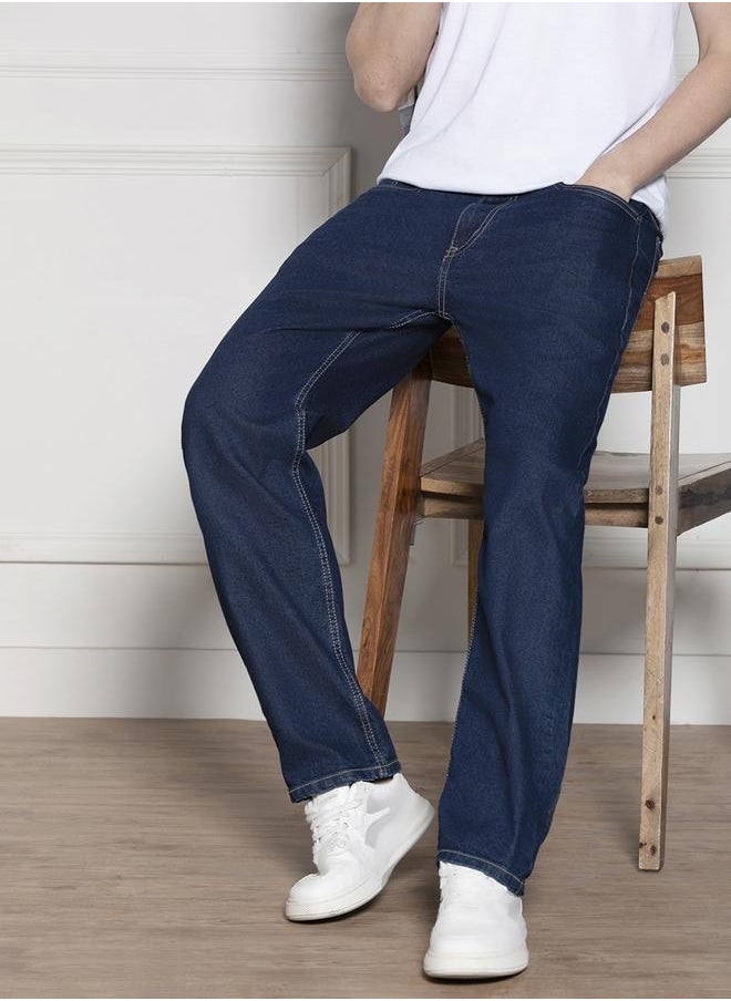 Dennis Lingo Men’s Dark Blue Relaxed Fit Jeans  - Image 3